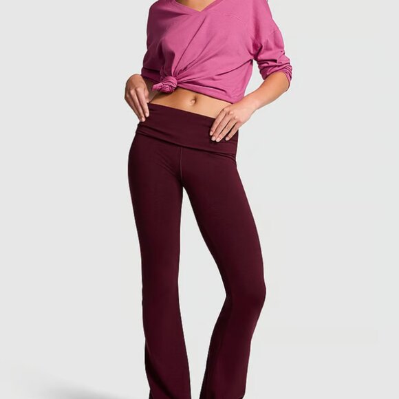 PINK - All Day Cotton Fold over Leggings - Picture 2 of 4